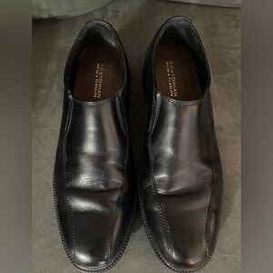 Black Leather Men's Bostonian Flexlite size 10 slip on dress